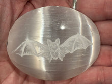 Load image into Gallery viewer, Selenite Palm Stones with Halloween Etchings
