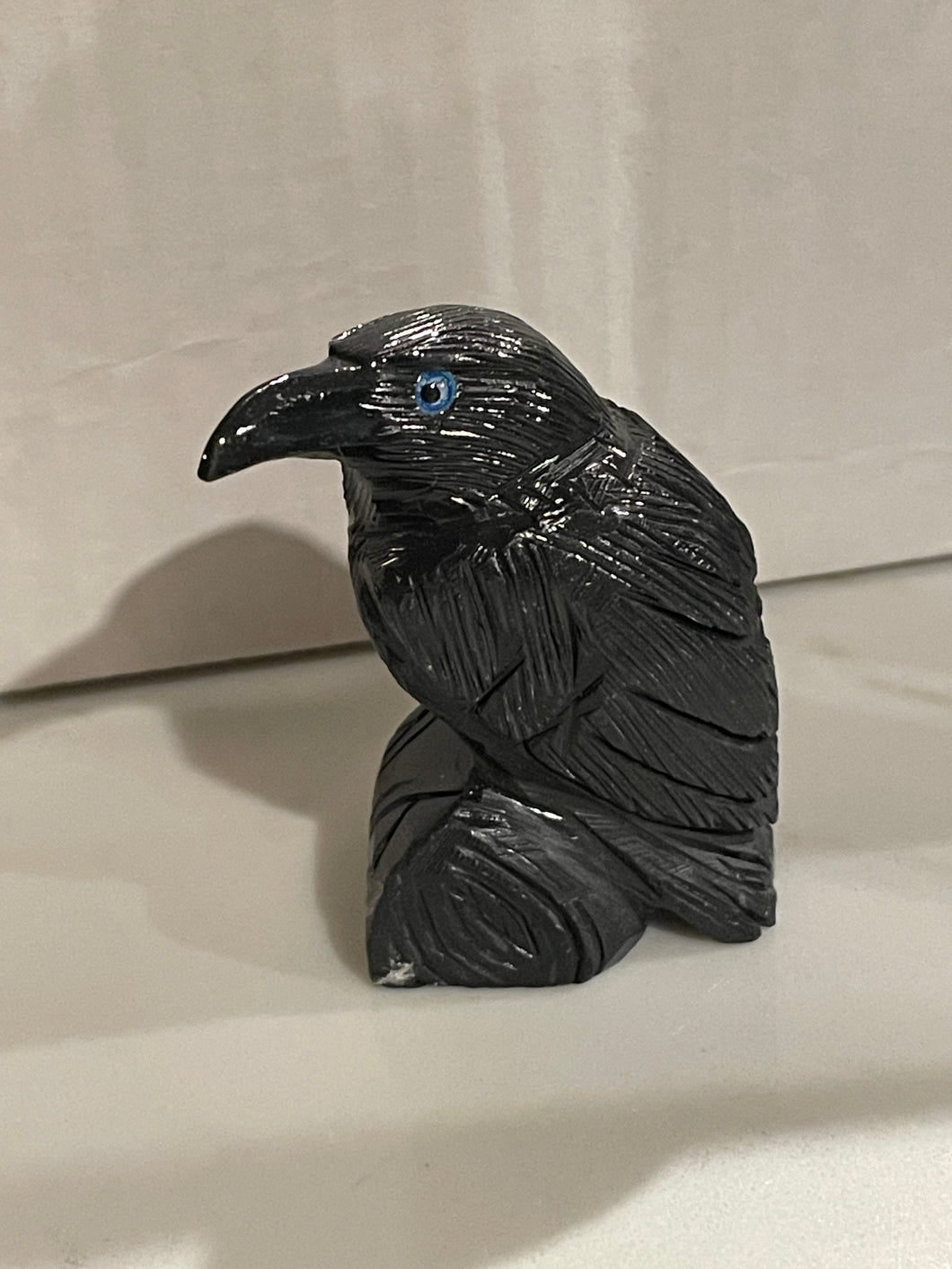 Hand Carved Black Onyx Ravens (Peru)