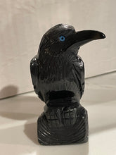 Load image into Gallery viewer, Hand Carved Black Onyx Ravens (Peru)
