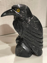 Load image into Gallery viewer, Hand Carved Black Onyx Ravens (Peru)
