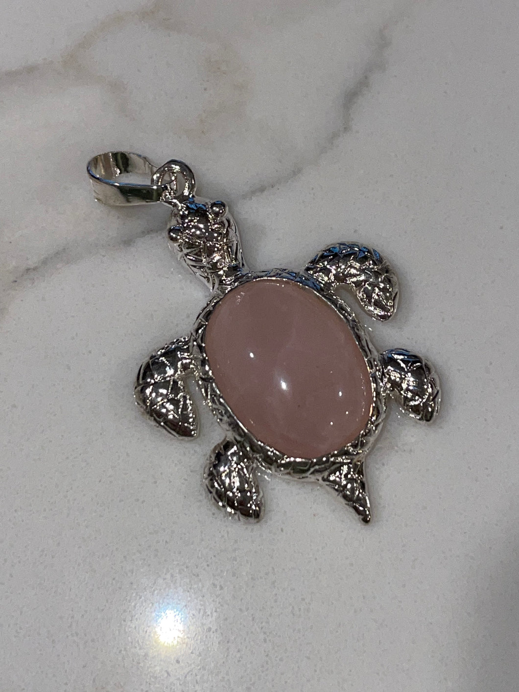 Rose Quartz Turtle Pendants