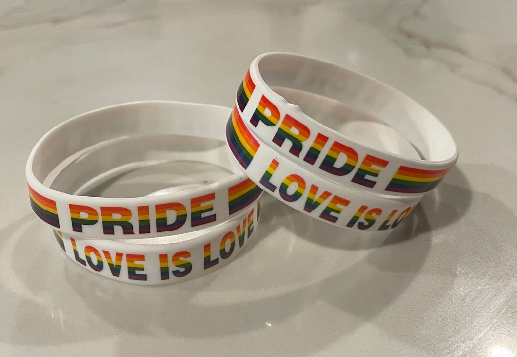 Pride/Love Is Love Bracelet (Silicone)