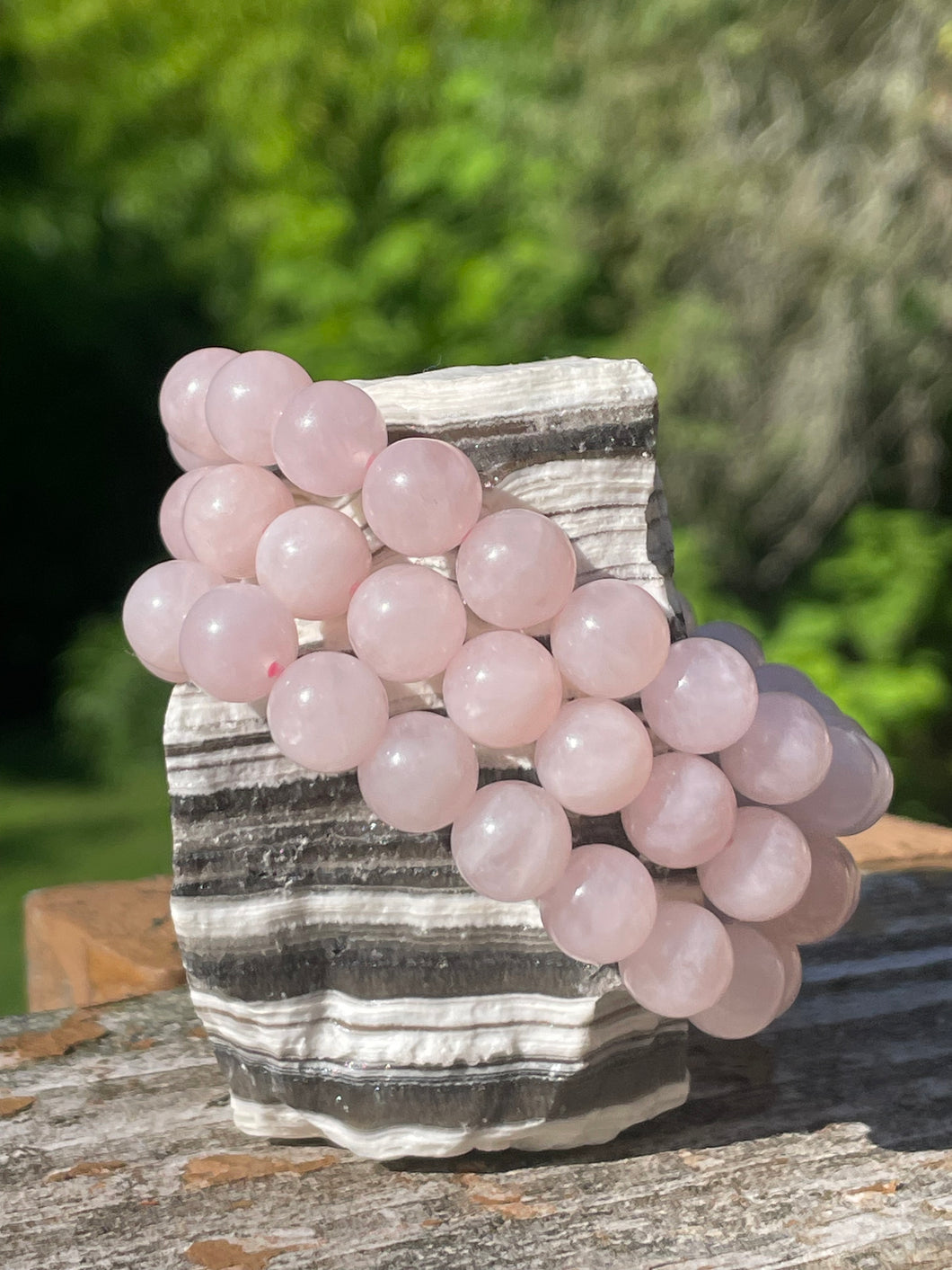 Rose Quartz Bead Bracelet (8mm)