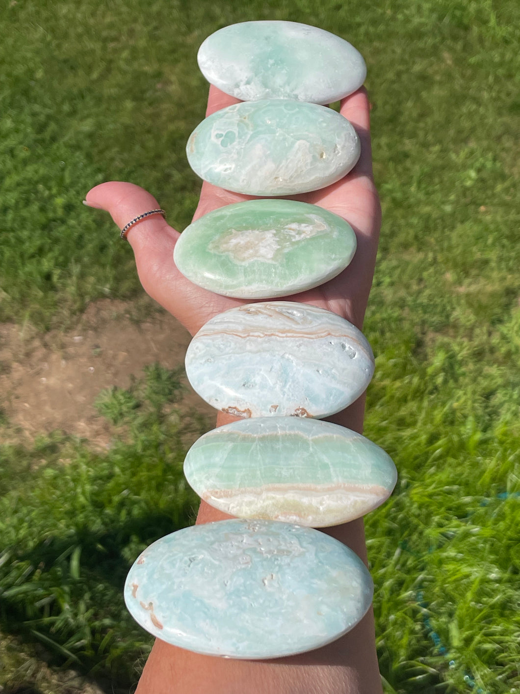 Caribbean Calcite Palm Stones (polished)