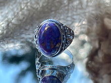 Load image into Gallery viewer, Purple Copper Turquoise, 925 Sterling Silver Chunky Ring
