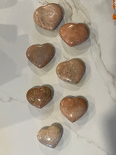 Load image into Gallery viewer, Peach Moonstone Hearts
