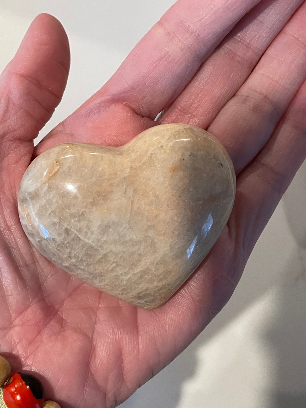 Peach Moonstone Hearts