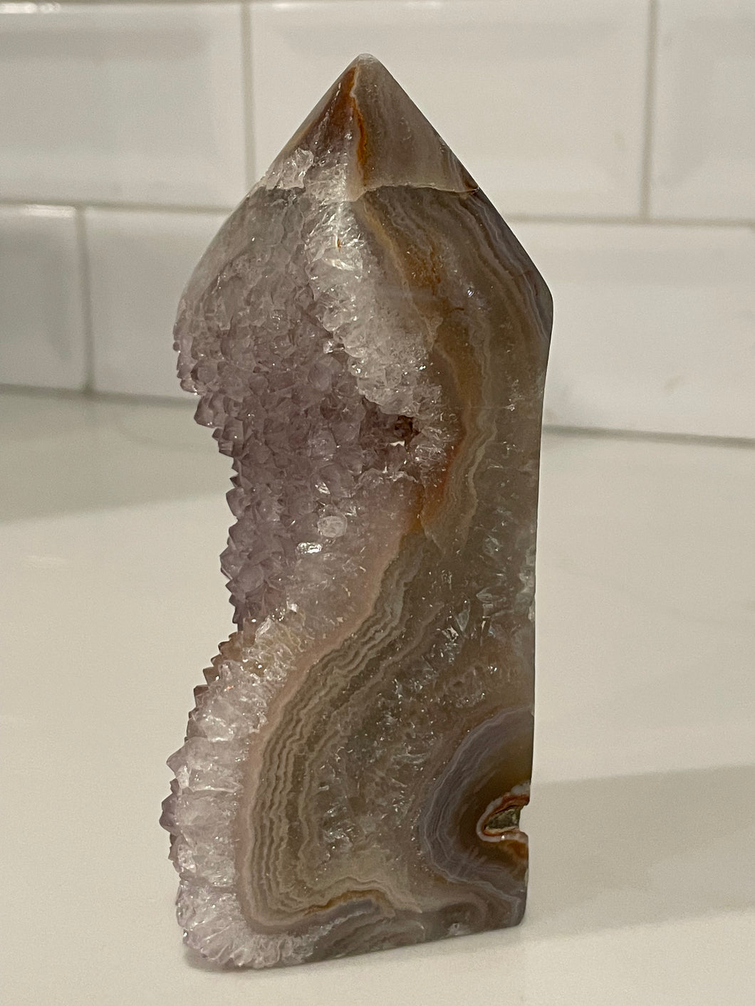 Agate Druzy Tower