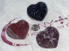 Load image into Gallery viewer, Amethyst Cluster Hearts (Uruguay)
