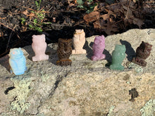 Load image into Gallery viewer, Natural Gemstone Carved Owl Figurines
