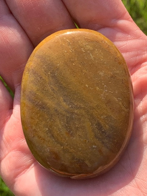 Fancy Jasper Palm Stone Gallet (50mm)