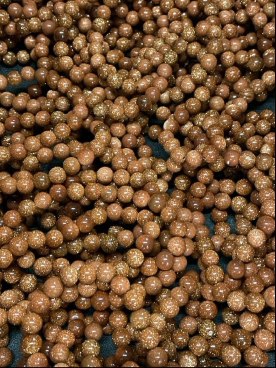 Goldstone Bead Bracelet (8mm)