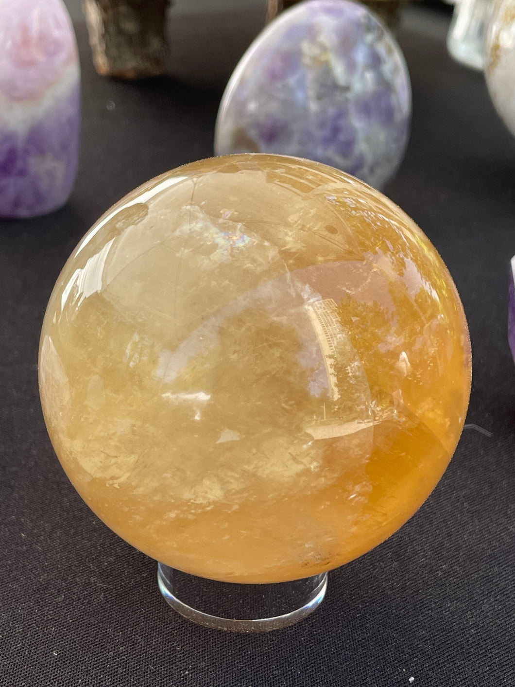 Honey Calcite Sphere